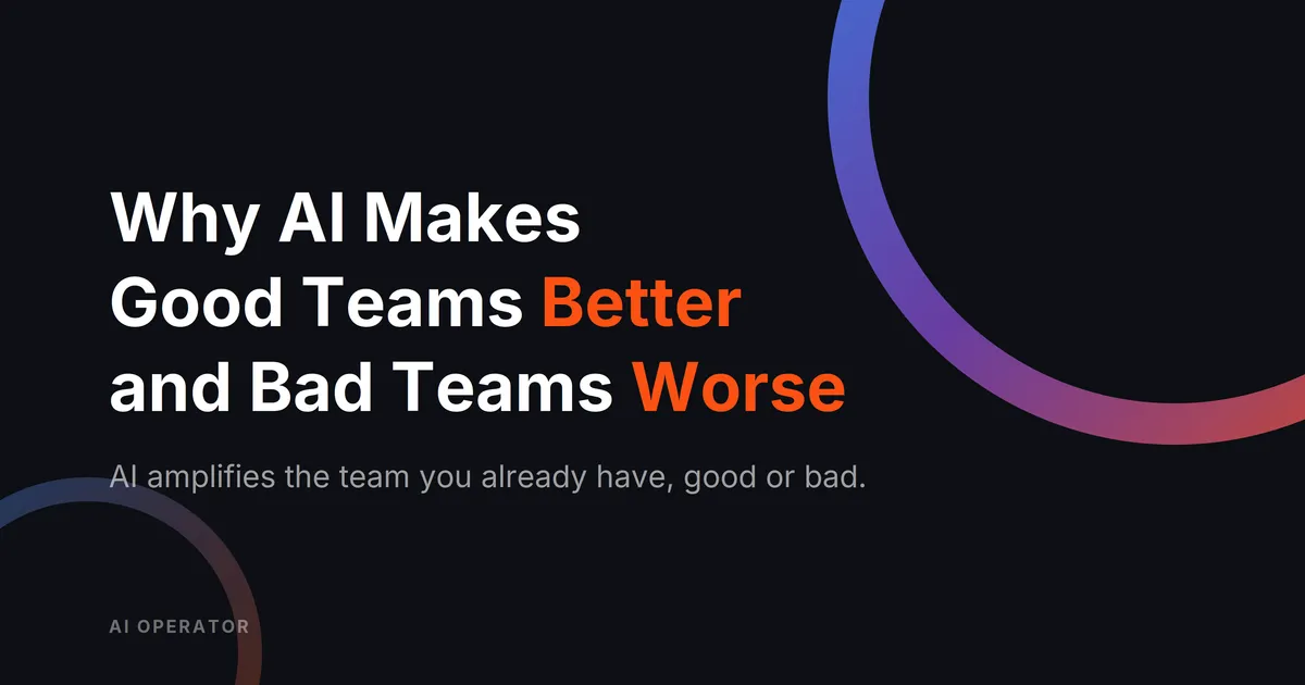 Why AI Makes Good Teams Better and Bad Teams Worse 