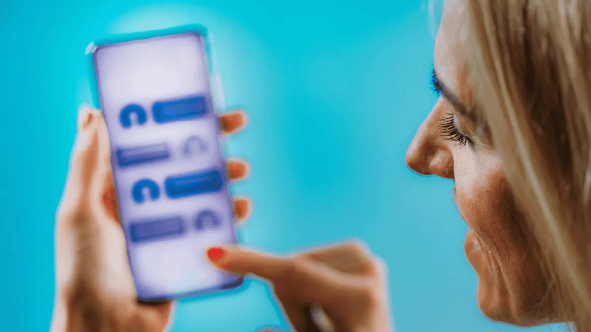 Image of an online consumer conversing with a conversational ai solution instead of a human agent