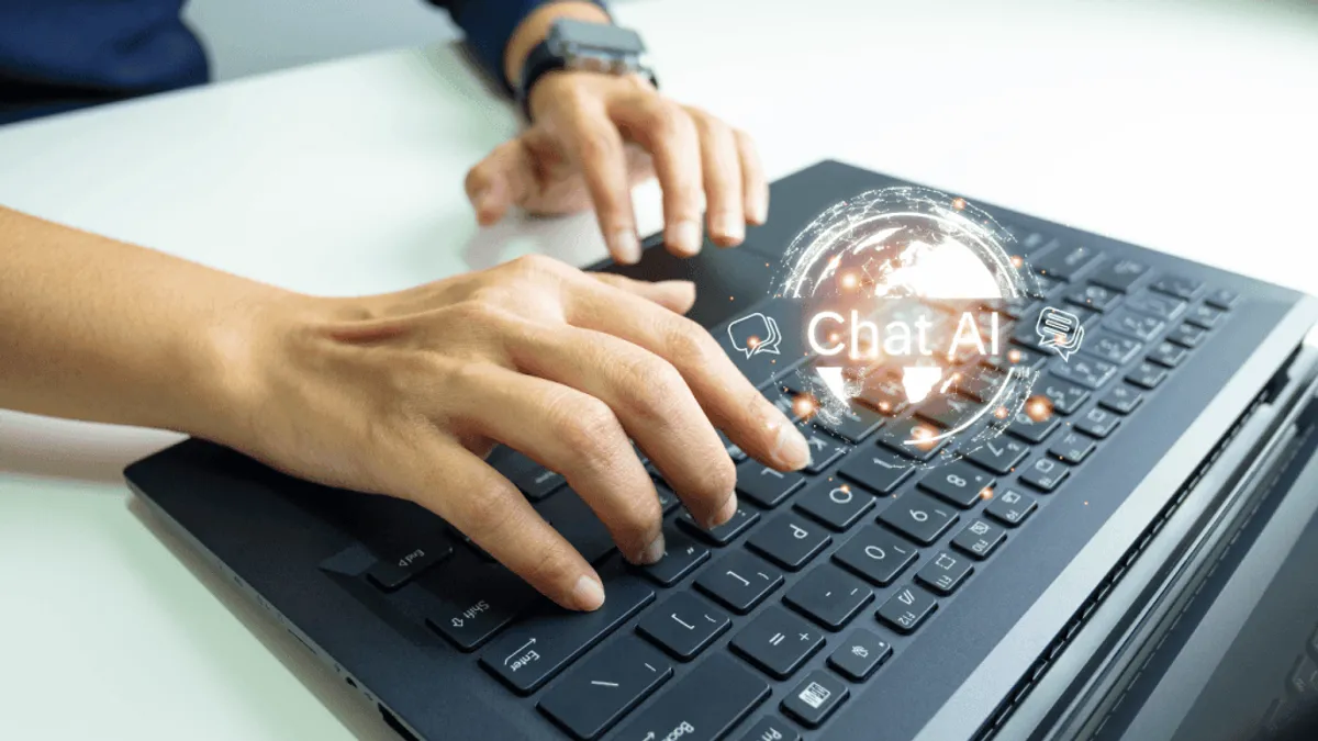 An AI writer leveraging an AI text generator to create quality content