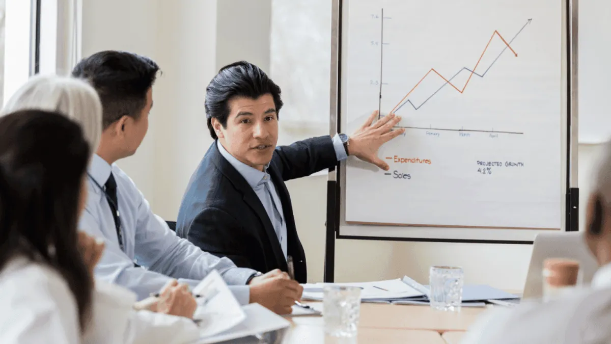 Sales reps talking about lead generation tools, sales strategies, and what makes an effective sales funnel