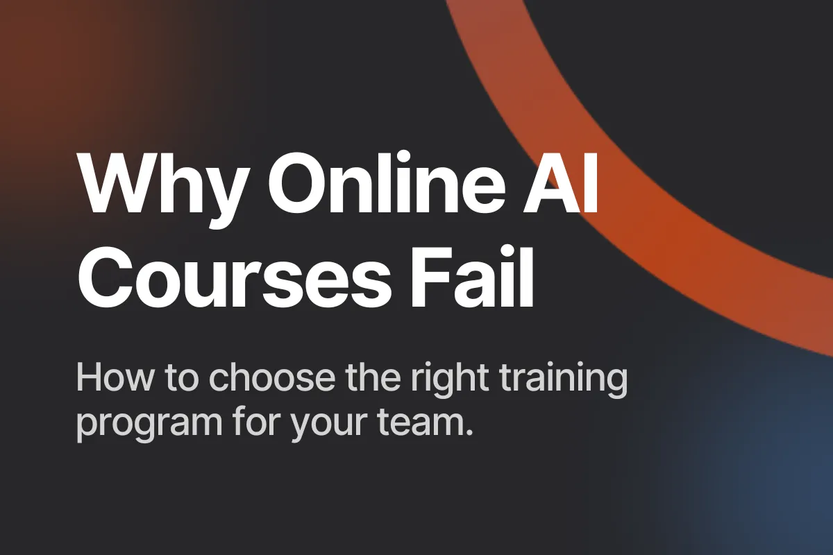 Why Online AI Courses Fail Business Leaders (And What Works)