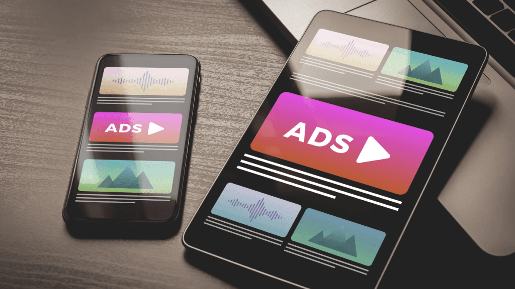  A marketing manager setting up successful ads using an ai tool—video ads, facebook ads, google ads using sophisticed ai tools and real time data