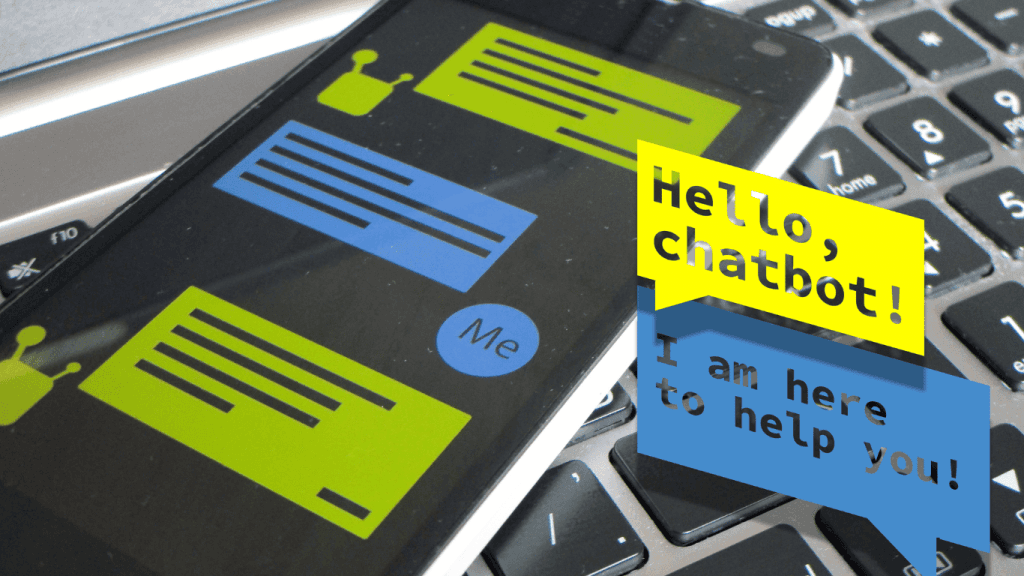 A person interacting with an AI-powered chatbot