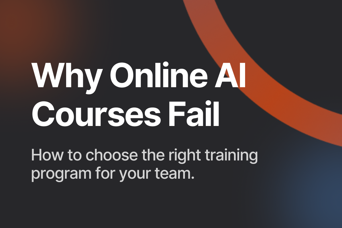 Why Online AI Courses Fail Business Leaders (And What Works)