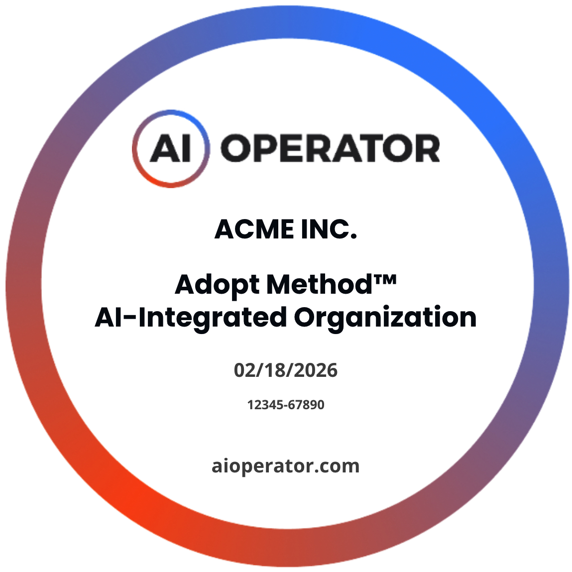 AI-Integrated Organization badge